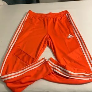 Adidas soccer pants with pockets and ankle zips